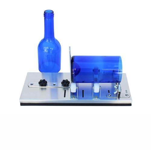 Jung Ford Bottle Cutting Tool for DIY Projects Adjustable Bottle Cutting Tool for Wine, Beer, Whiskey, Champagne, Water Or Soda Bottles with Glass Cutter Tool Kit Gloves Fixing Rubber Ring