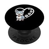 Alaskan Klee Kai Lover Dog Heart Puppy Food Alaskan Klee Kai PopSockets Adhesive PopGrip