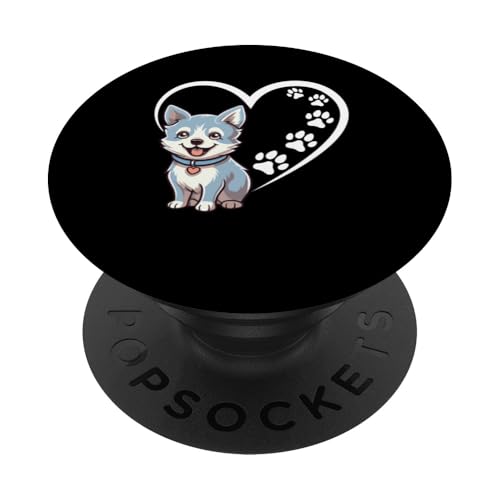 Alaskan Klee Kai Lover Dog Heart Puppy Food Alaskan Klee Kai PopSockets Adhesive PopGrip