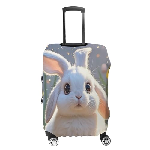 Easter Bunny Printed Luggage Cover Protector, Fits 18-32 Inch Luggage4