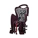 Mr Fox 2021 - Siège arrière inclinable pour vélo - Coussin et Bretelles en Faux Cuir - pour Les Enfants jusqu'à 22 kg, de 3 à 8 Ans - Fixation au Porte-Bagages - Rouge Prune