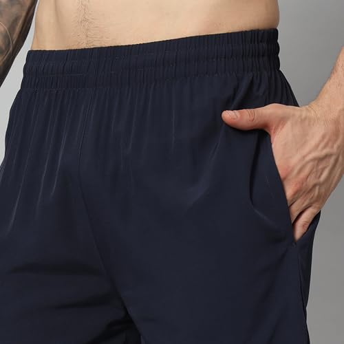 Image of ATICX Polyester Shorts for Men - Quick Dry Lightweight with Zipper Pockets - Gym, Running, Jogging, Training Half Pants for Basketball, Swimming, Badminton, Cycling, Football, Outdoor & Home Wear