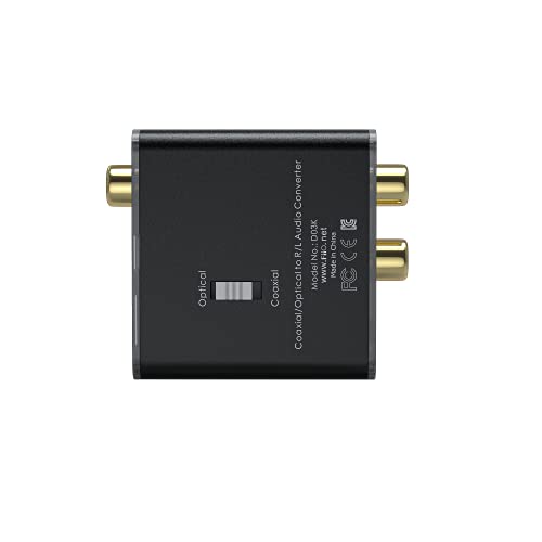 Fiio D3 (D03K) Digital To Analog Audio Converter With Micca 6Ft Optical Toslink Cable - 192Khz/24Bit Optical And Coaxial Dac #TOP3