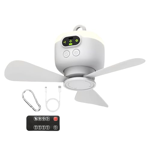 Ventilador De Dosel,Ventilador para Cenador con Mando a Distancia Inalámbrico - Soplador Con Gancho Para Tienda Habitación Terraza Taller Exterior