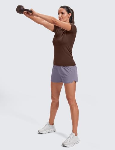 Image of MathCat Seamless Short Sleeve Workout Tops for Women