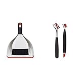 OXO Good Grips Dustpan and Brush Set - Black/White/Red & Good Grips Deep Clean Brush Set