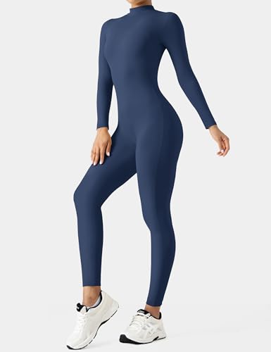 Image of speerise Long Sleeve Bodysuit One Piece Bodycon Tummy Control Jumpsuits
