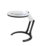 PAASHE Loupes La loupe avec la loupe HD de Bureau Pliable légère Convient aux étudiants et aux Personnes âgées pour Lire des Livres et Observer Portable