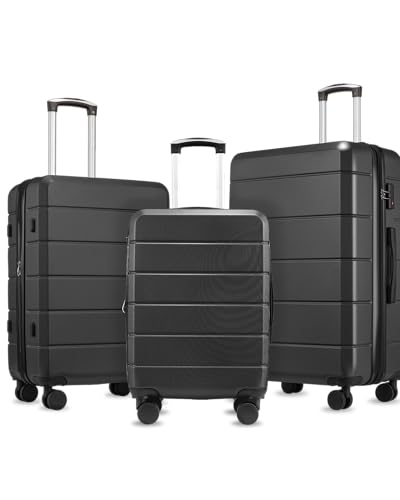 YOETEY Luggage Sets 3 Piece, Expandable Hardshell Suitcase with TSA Lock & Silent Spinner Wheels,...
