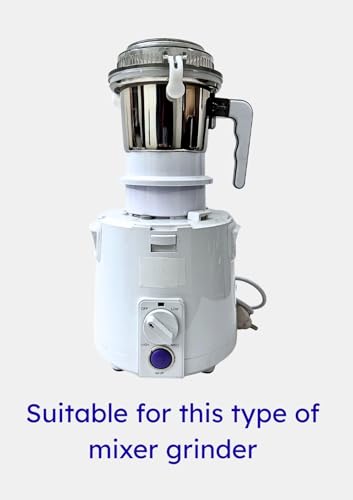 Image of Chutney Grinder Jar with Clip Locks lid Compatible with Sujata Powermatic Plus,Powermatic Maxima,Multimix,Dynamix Supermix 900 watts Mixer juicer Brand Mixers in White Colour