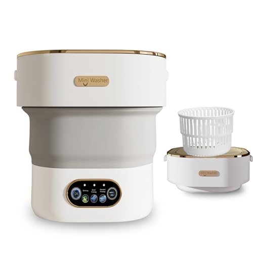 Opiniones de lavadora de ropa Fdit los 10 mejores. 50 LGLRTD - Lavadora portátil, mini lavadora plegable de 15 litros con 3 modos de limpieza para ropa de bebé, ropa interior, pequeña lavandería plegable para viajes, apartamentos,...