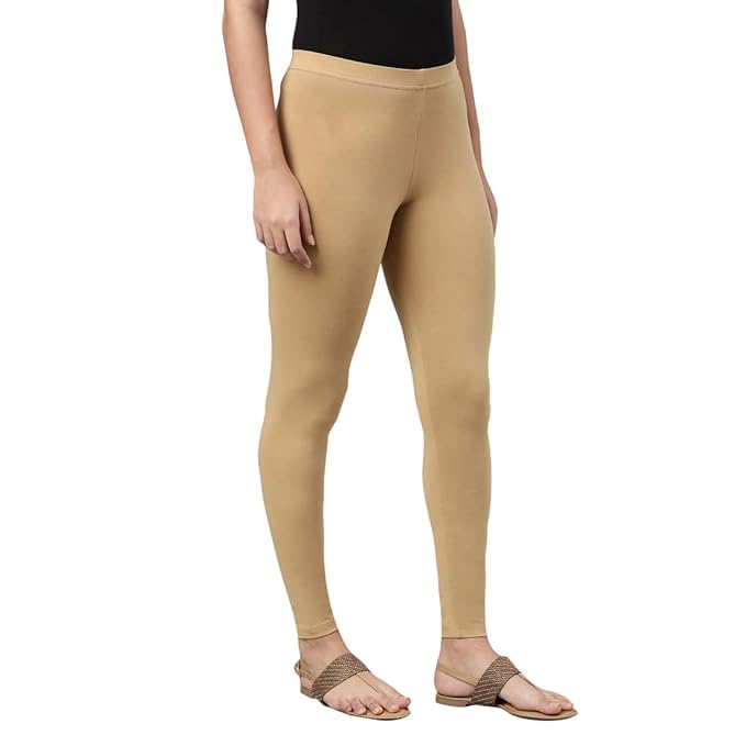 Image of Women Cotton Solid Belt Ankle Length Legging Four Way Lycra Leggings