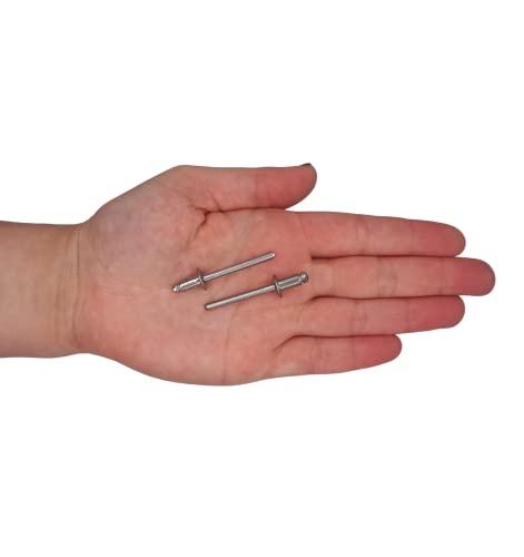 (Pack of 10 pcs) Stainless Steel Blind Rivets 4.8 x 8 mm, Dome Head, Pop Rivets, DIN 7337, A2 Rivet, Grooved Mandrel (10, 4.8 x 8 mm) - Image 4