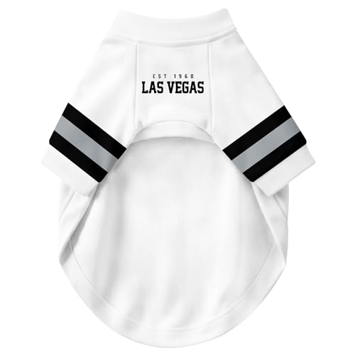 Image of Las Vegas Dog Clothes Jersey Style Personalized Pet T Shirt with Custom Name Number for Small Medium Large Dogs