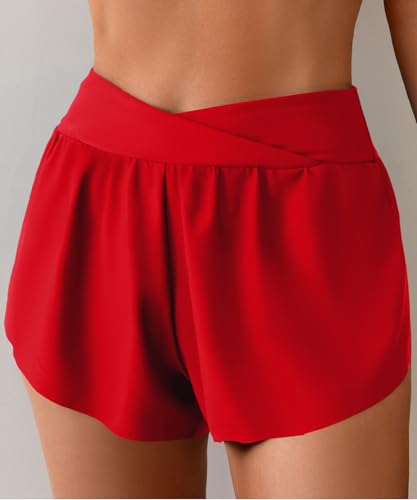 Eomenie Women's Swim Board Shorts High Waisted Bathing Suit Bottom Flowy Swim Trunks Swimsuit Bottom with Built-in Brief4