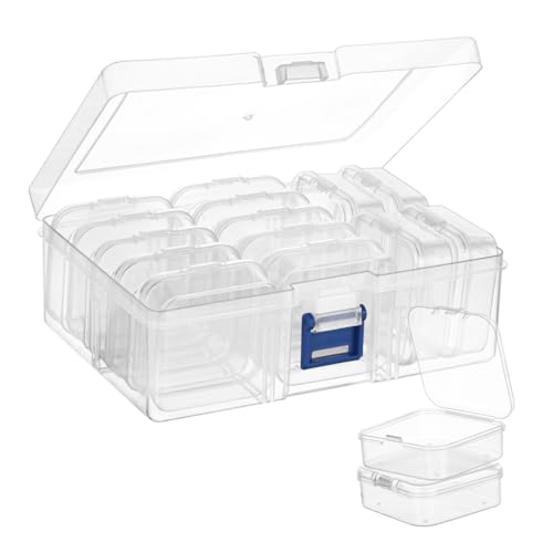 AUAUY Kleine Aufbewahrungsboxen (5,5 x 5,5 x 2cm), Mini Aufbewahrungsbox...