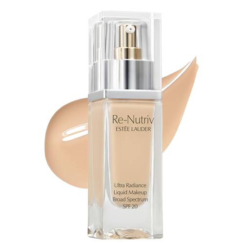 Estée Lauder Re-Nutriv Ultra Radiance Liquid Foundation SPF 20 | Luxurious, Hydrating, Long-Wearing, 1 Fl Oz, 2W0 Warm Vanilla