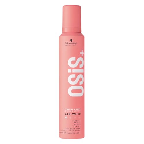 Schwarzkopf Professional OSiS Air Whip Schaumfestiger Haarschaum Für Glattes Welliges Lockiges Haar Hitzeschutz Stärkende Pflegeformel Feuchtigkeitsspendend Leichter Halt 200 ml
