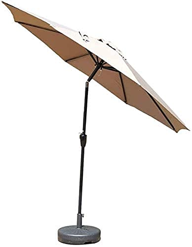 Sun Parasol 9ft Outdoor Patio Garden Table Umbrella W/Tilt Adjustment, Perfect for Beach Commercial Event Market, Camping, Pool Side