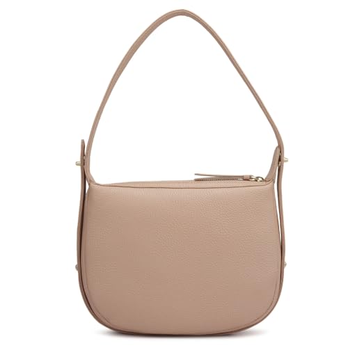 Image of Da Milano Women's Leather Shoulder Bag - Pink