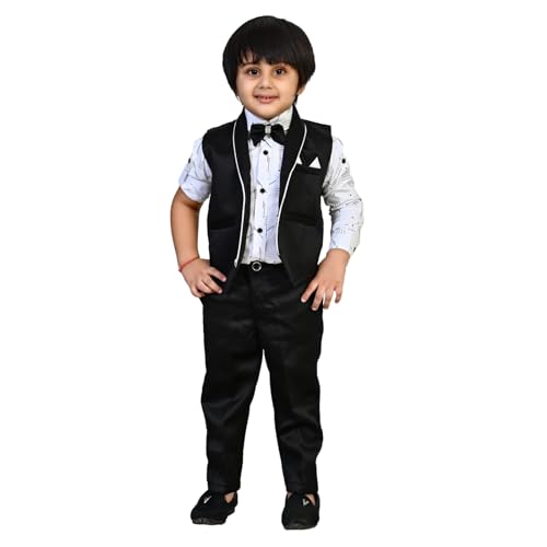 Image of Kids Ethnic Suit Set I Boy's 3-Piece Suit for Boys | Kids Party Suit Set Shirt, Pant & Waistcoat