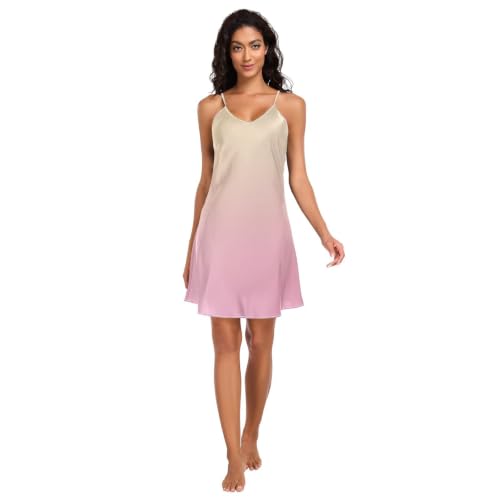 Chemise de nuit sans manches en soie col en V pour éviter la chaleur de nuit