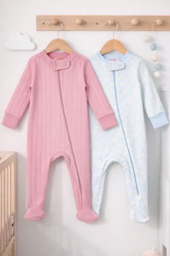 Image of TuddyBuddy Baby Girl's Cotton Printed Full Sleeves Sleepsuit /Footed Rompers for Baby Girl
