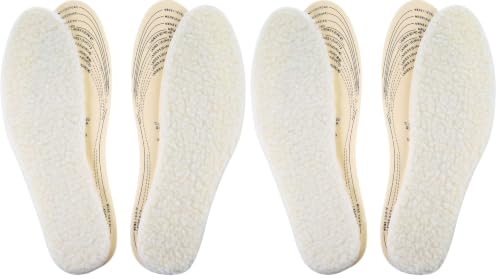 Image of Frienda 2 Pairs Imitation Wool Shoe Insoles, Cut to Size Warm Fluffy Insert