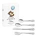 Maverton Set de couverts personnalisé pour garçon - Coutellerie dans coffret imprimé - Couverts Thème Animal - Cadeau d'anniversaire - Cadeaux bébé - Couverts gravés - VOL