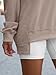 ANRABESS Women's Oversized Sweatshirts Long Sleeve Tunic Shirts V Neck Loose Pullover Tops 2026 Spring Teen Girls Outfit Dark Khaki Large