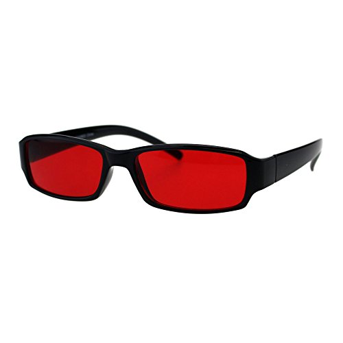 Classic Pimp Pop Color Lens Plastic Rectangular Sunglasses2