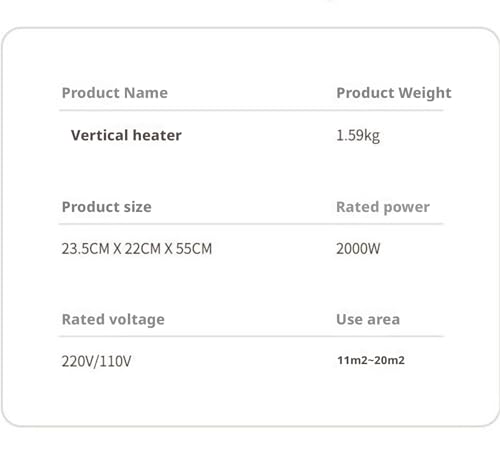 Calefactor Eléctrico Vertical Cerámico 1500W 110V miniatura 2