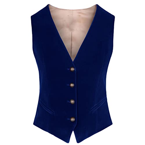Chaleco de forro polar para mujer con cuello en V para fiesta