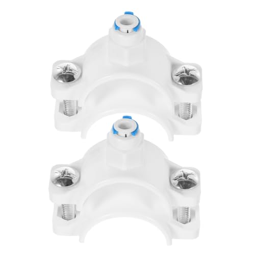 SEWOART 2pcs Drain Saddle Valve Sewer Pipe Fixing Bracket Easy Install Water Filter Quick Connector for Rv Water Line Fittings