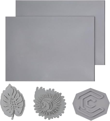Creatorally Gummiblätter für Lasergravur, A4-Größe (29,7 x 21,1 cm, 2,3 mm dick), weiches Stempelmaterial, geruchsarm, langlebige Schnitzblöcke für individuelle DIY-Gummistempel und Bastelarbeiten, 2
