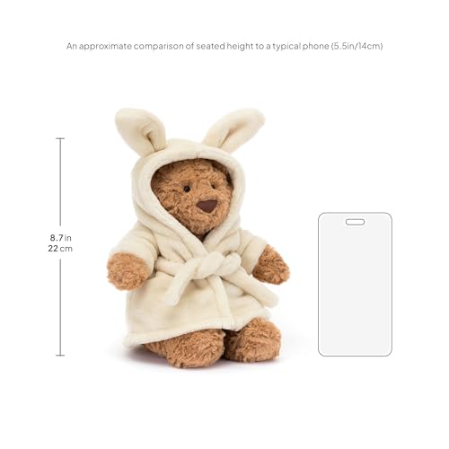 Jellycat Bartholomew Bear with Bathrobe Stuffed Animal, 10 inches - Teddy Bear Plush - Soft & Huggable - Classic Children's Gift image 14