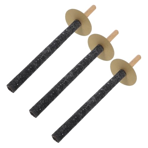 BESTonZON 3 Piezas Antorchas de Exteriores de Madera de Antorchas de Mano para Eventos Iluminación para Bodas Fiestas y Camping Con Duración de Combustión Sin Necesidad de Herramientas