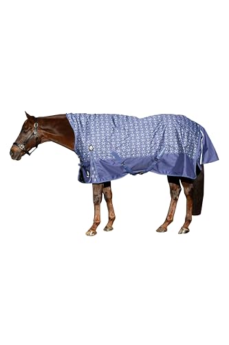 Equinavia Arktis Extended Neck Mid Weight Turnout Blanket 200g - Skipper Blue - 78 in