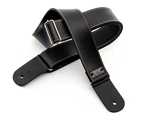 Correias P/INSTR.CORDAS C/PONTEIRAS COURO DUPLO- LINHA SUPREME (Preto)