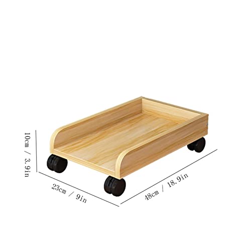 Soporte para CPU base para computadora de escritorio, bandeja elevadora desmontable con freno, soporte para chasis, soporte para computadora (Pequeño) miniatura 2