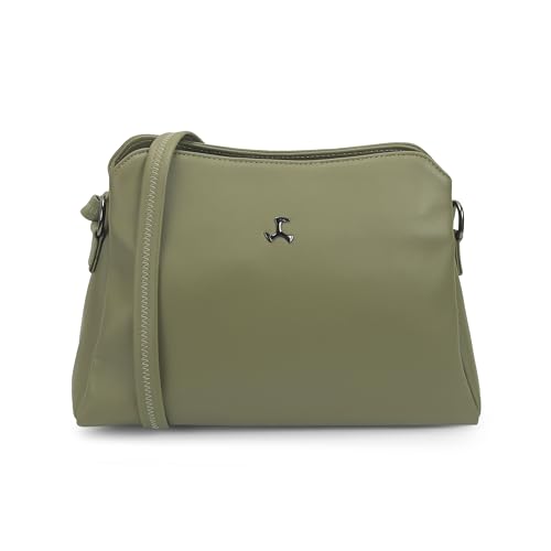 Image of Mochi Women Casual Faux leather Soft Body Zipper closure Solid Sling Bag