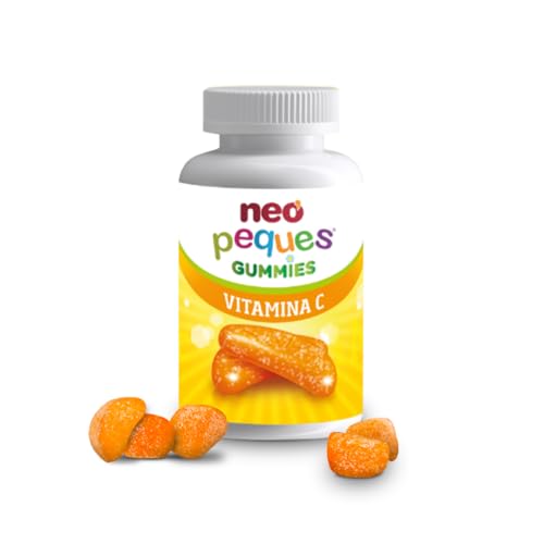 Neo Peques | Gummies Vitamina C 30 Unidades | Para Fortalecer el Sistema Inmunitario | Tomar 1 o 2 al día | Para Mayores de 3 años | Caramelo Masticable Infantil con Delicioso Sabor a Naranja