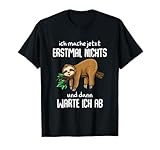 Faultier Tshirt Damen Herren Bürohumor Faul Müde
