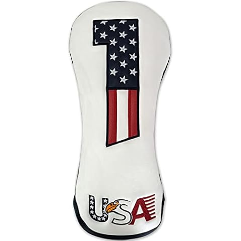 LAISUNTIM Golf Club Head Cover - USA Flag Golf Headcovers for Driver Cover