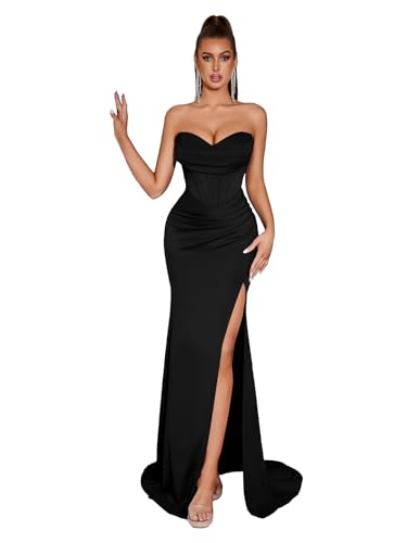 Wedding Guest Dresses for Women Formal Cocktail Party Off Shoulder Sexy Bodycon Long Gala Prom Evening Gowns Dress