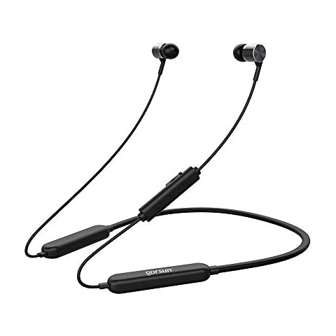 gorsun Bluetooth 5.0 Headphones, IPX5 Waterproof Sport Earphones, Magnetic in-Ear Wireless Earbuds,48 Hours Playtime Sports Microphone with Microphone Cover