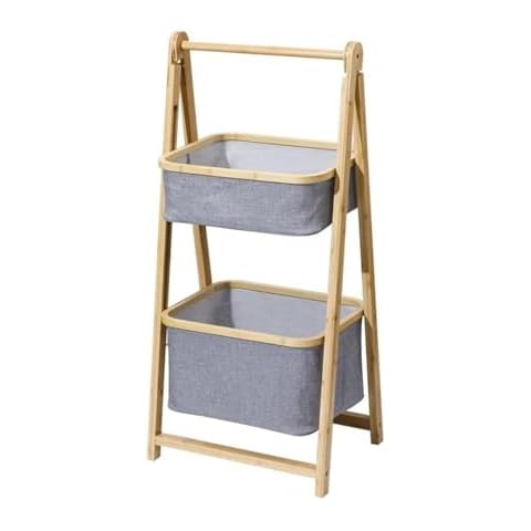 yoyomax Laundry Sorter-Collapsible Laundry Basket with Easy Carry Handles, 2 Layer Clothes Hampers for Bathroom, Laundry, Bedroom, Livingroom or Dorm, Grey Cover