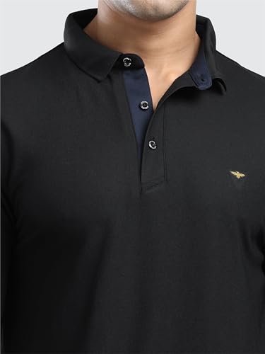 Image of STELLERS Men's Full Sleeve Polo T-Shirt | Feather Touch Feel | Odour Resistant | Wrinkle Free | Quick Dry | Stretchable | Lightweight | Anti-Static | UV Resistance | Anti-Microbial