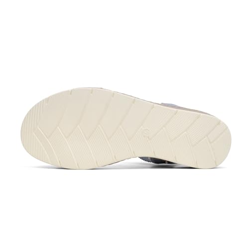 Image of VJH confort Women's Flat Sandals Open Toe Elastic Ankle Strap Slip on Comfy Low Wedge Sandals
