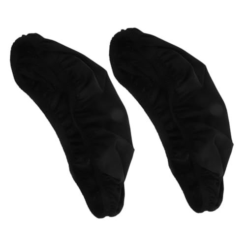 HOOTNEE 2pcs Soft Spandex Toilet Tank Lid Cover Stretchable Protector Sleeves for Bathroom Easy Installation Maintenance Black Color for Enhanced Cleanliness